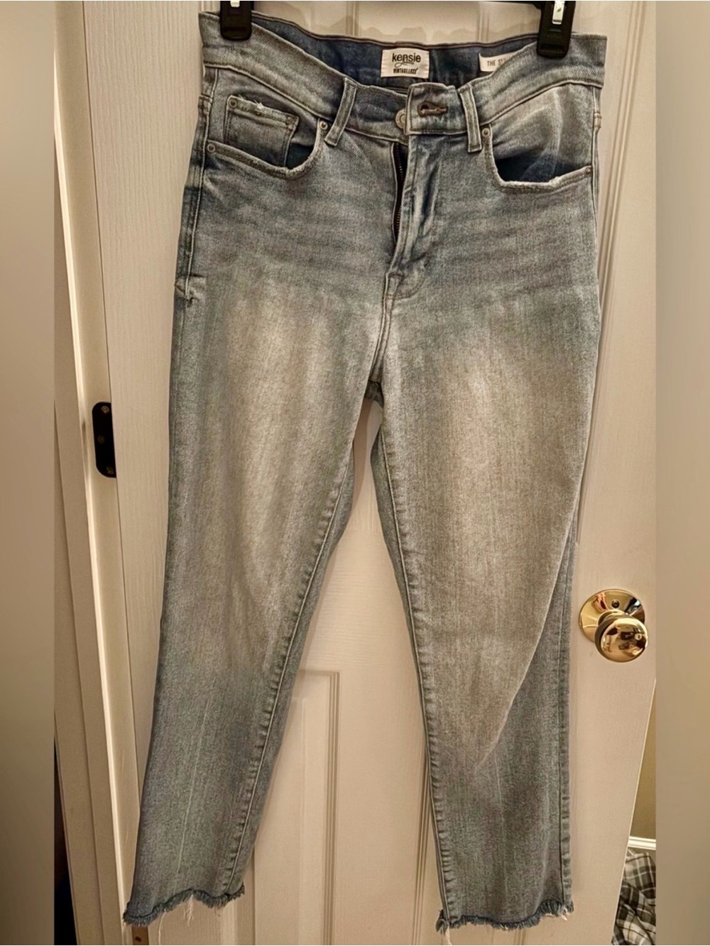 Kensie Vintage Luxe Straight Leg Jeans - Light Blue Size 2